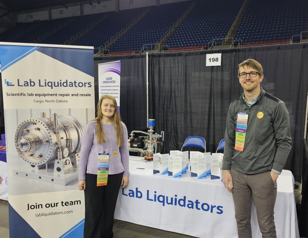 Lab Liquidators Representatives at the NDSU Career Fair